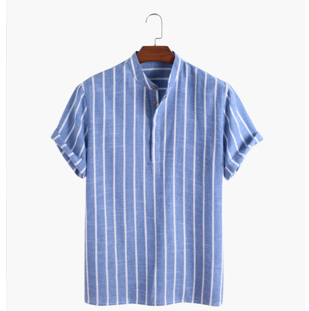 Men's Premium Striped Linen Blend Shirt | Summer Collection