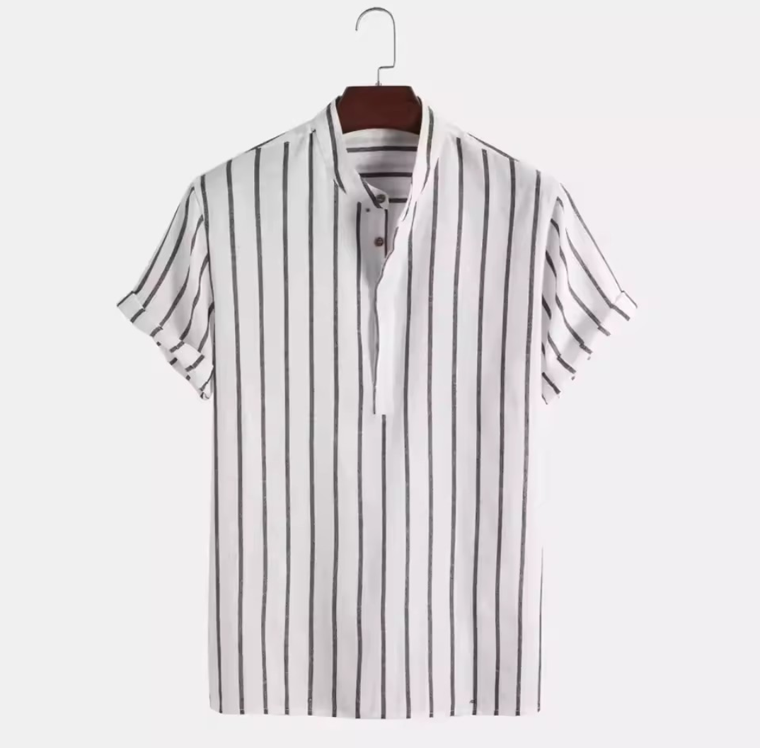 Men's Premium Striped Linen Blend Shirt | Summer Collection