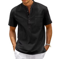 Coastal Linen Henley Shirt